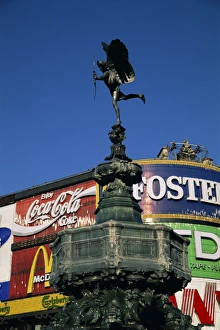 Eros Prints: Statue of Eros, Piccadilly Circus, England, United Kingdom, Europe