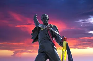 Statue of Freddie Mercury, Montreux, Canton Vaud, Switzerland, Europe
