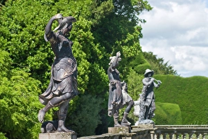 Figures Prints: Statue in the gardens of Powis Castle, Powys, Wales, United Kingdom