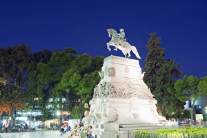 Horse Back Prints: Statue of General Jose de San Martin, Plaza San Martin, Cordoba, Argentina, South America