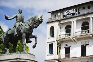 Panama Prints: Statue of General Tomas Herrera, historical old town, UNESCO World Heritage Site