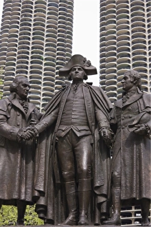 President Prints: Statue of George Washington, Wacker Drive, Chicago, Illinois, United States of America