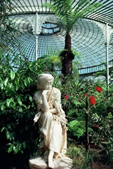 Glasgow Prints: Statue in glasshouse at the Botanic Gardens