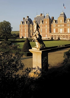 Chateau Prints: Statue of the goddess of hunting Diana, Chateau d Eu, near Le Treport