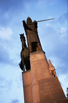 Vilnius Prints: Statue of Grand Duke Gediminas and his horse