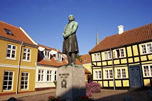 Statue of H. C. Orsted, Rudkobing, Langeland, Denmark, Scandinavia, Europe