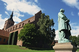 Literature Prints: Statue of Hans Christian Andersen, Odense, Funen, Denmark, Scandinavia, Europe