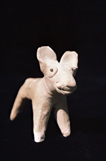 Black Background Prints: Statue, Harappa museum