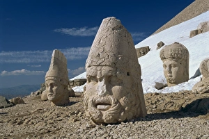 Nemrut Dag Prints: Statue heads of Zeus