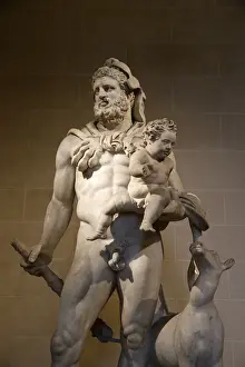 Nudes Prints: Statue of Heracles and Telephos dating from the second century AD from Tivoli
