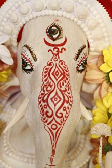 Dayime Prints: Statue of Hindu god Ganesh, Paris, France, Europe