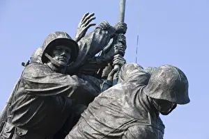 Soldier Prints: Detail of statue of Iwo Jima Memorial, Arlington National Cemetry, Washington D