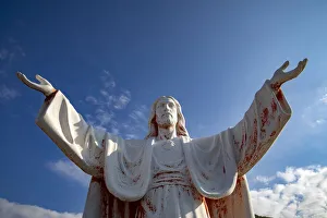 Sculptures Prints: Statue of Jesus Christ with open arms in Delaj, Montenegro, Europe