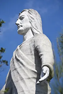 Honduras Prints: Statue of Jesus Christ, Park Naciones Unidas El Pichacho (United Nations Park)