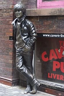 Statue of John Lennon near the original Cavern Club, Matthew Street, Liverpool