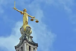 Sculptures Prints: Statue of Justice, Old Bailey, Central Criminal Court