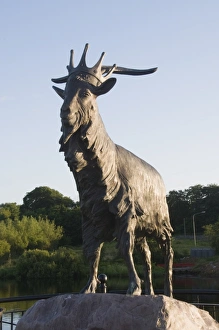 Crown Prints: Statue of King Puck, Killorglin, Ring of Kerry, County Kerry, Munster, Republic of Ireland