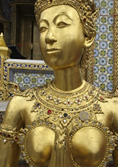 Necklace Prints: Statue of a kinnara, Wat Phra Kaew temple