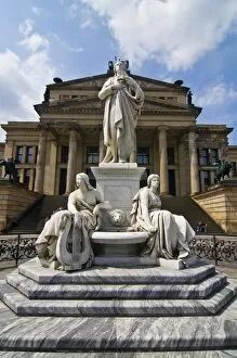 Images Dated 21st June 2008: Statue in front of the Konzerthaus on the Berlin Gendarmenmarkt, Berlin, Germany, Europe