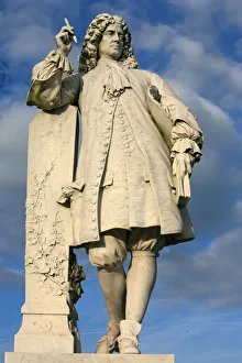 Chantilly Prints: Statue of La Bruyere, Chantilly Castle, Oise, France, Europe