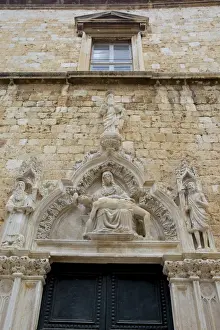 Franciscan Prints: Statue of Our Lady of Sorrow and St