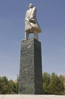 Tajikistan Prints: Statue of Lenin, Communism, Khojand, Tajikistan, Central Asia, Asia