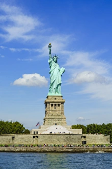Statue of Liberty and Liberty Island, New York City, New York, United States of America, North America