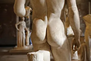 Nudes Prints: Detail of a statue in the Louvre Museum, Paris, France, Europe