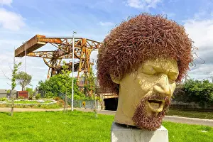 Dublin Prints: Statue of Luke Kelly, Sheriff Street Lifting Bridge in background