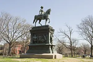 Washington Dc Prints: Statue of Major General Logan, scultpure by Franklin Simmons at Logan Circle