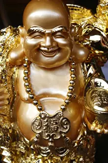 Opulence Prints: Statue of Ong Dia, the round happy God of the Earth who symbolizes prosperity