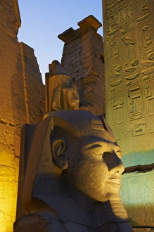 Traditionally Egyptian Prints: Statue of the pharaoh Ramesses II and Obelisk