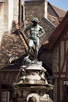 Nude Prints: Statue in Place Francois Rude, Dijon, Burgundy, France, Europe