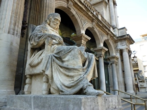 Avignon Prints: Statue of the playwright Moliere outside the threatre