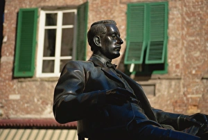 Lucca Prints: Statue of Puccini, Lucca, Tuscany, Italy, Europe