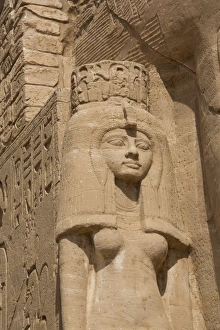 Abu Simbel Prints: Statue of Queen Nefertari, Sun Temple, Abu Simbel, UNESCO World Heritage Site, Egypt