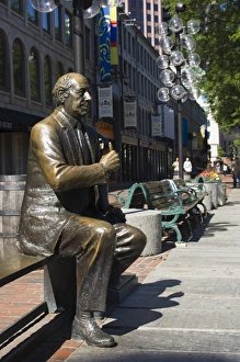 Quincy Market Prints: Statue in Quincy Market