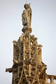 Images Dated 25th February 2009: Statue of Saint James on top of the Saint Jacques Tower, Paris, France, Europe