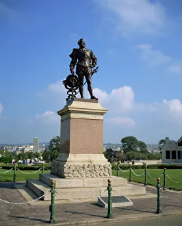 Plymouth Prints: Statue of Sir Francis Drake, Plymouth Hoe, Plymouth, south Devon, Devon