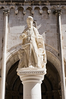 Trogir Prints: Statue of St. Lawrence, St. Lawrence Square