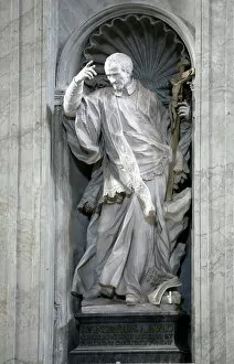 Images Dated 5th April 2007: Statue of St. Paul in St. Peters Basilica, Vatican, Rome, Lazio, Italy, Europe