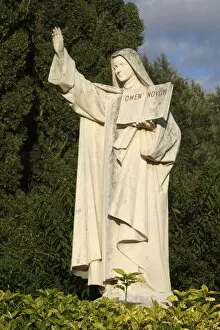 Images Dated 22nd August 2009: Statue of St. Therese de Lisieux outside Basilica, Lisieux, Normandy, France, Europe