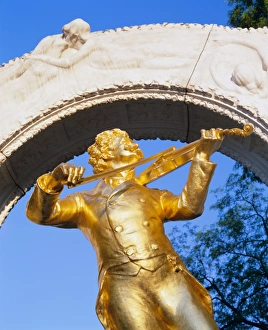 Melody Prints: Statue on Strauss monument in Stadt park, Vienna, Austria, Europe