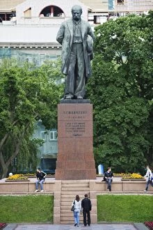 Statue of Taras Schevchenko, a Ukrainian national poet, Shevchenko Park
