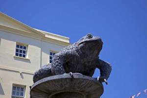 Jersey Prints: Statue of The Toad, Charing Cross, St. Helier, Jersey, Channel Islands, Europe