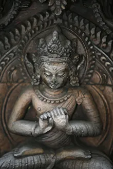 Human Representation Prints: Statue of Vairochana, the fifth Buddha, Kathmandu, Nepal, Asia