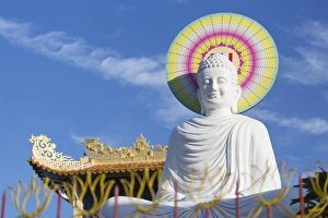 Mekong Delta Prints: Statue at Vien Minh Pagoda, Ben Tre, Mekong Delta, Vietnam, Indochina, Southeast Asia