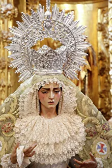 Statue of the Virgin Mary in a Cordoba church, Cordoba, Andalucia, Spain, Europe
