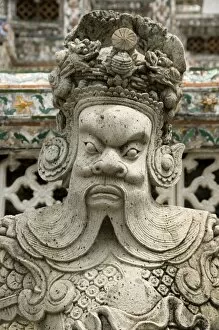 Images Dated 16th August 2010: Detail of statue at Wat Arun (Temple of the Dawn), Bangkok, Thailand, Southeast Asia, Asia