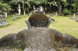 Buddha Park Prints: Statue at Xieng Khuan (Buddha Park), Vientiane, Laos, Indochina, Southeast Asia, Asia